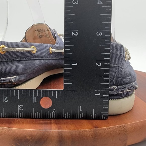 Sperry Top Sider Blue Denim Slip On 9826041 Authentic Original Boat Preppy Shoe - Picture 8 of 12